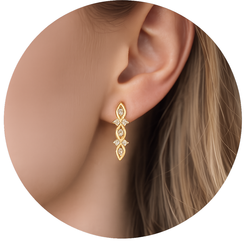 18k gold earrings