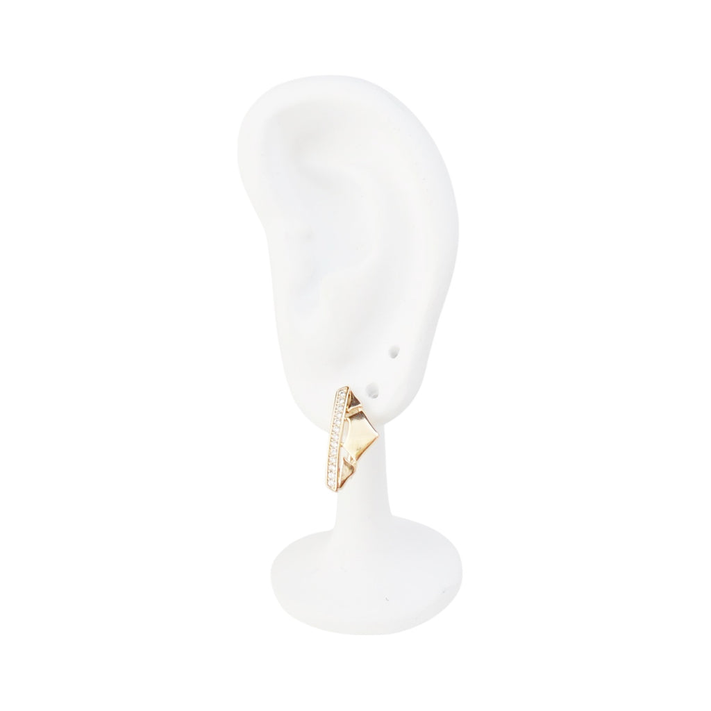 18k Gold Plated Earrings with CZ Zirconia Jewelry