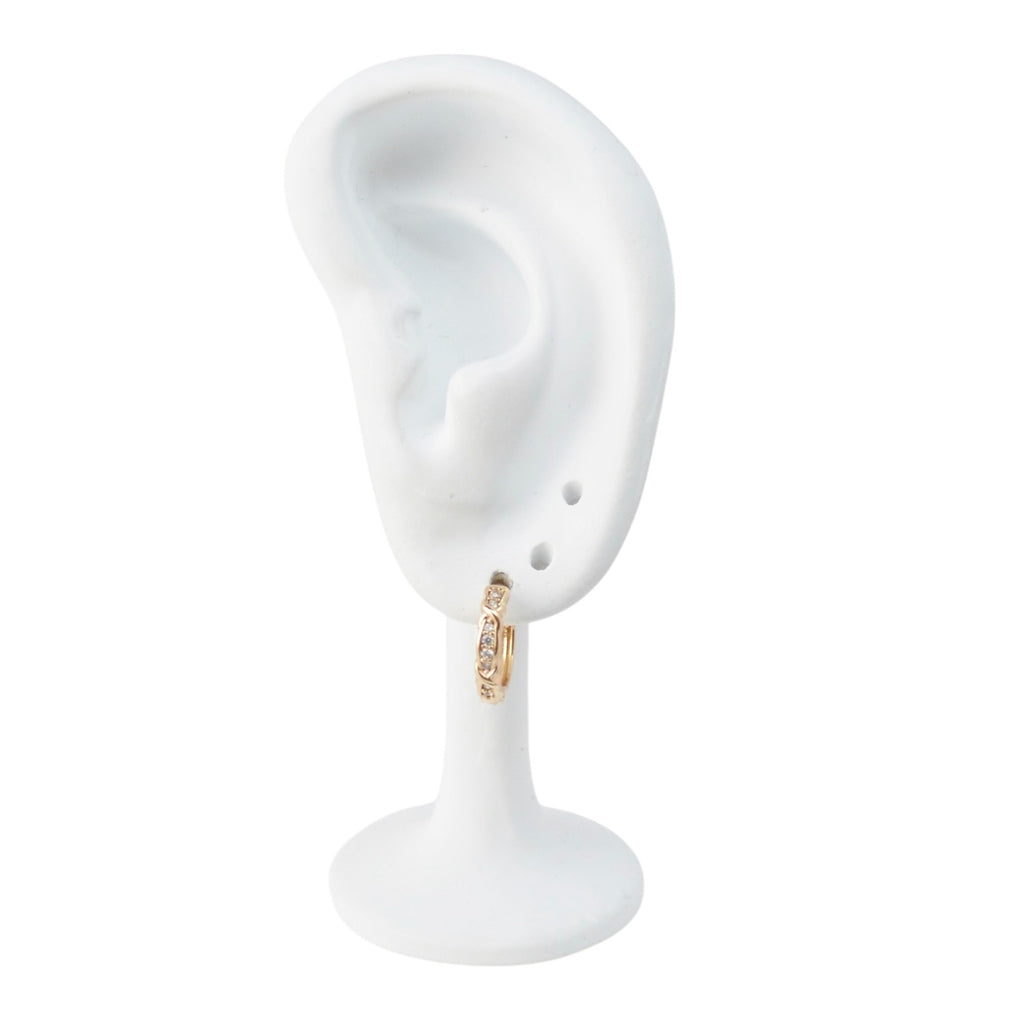 18K gold earrings: Jewelry imitation for women gift idea