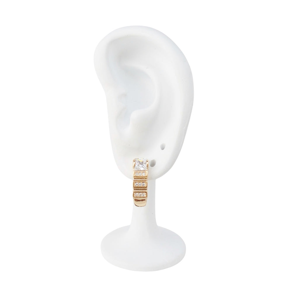 18k Gold Earrings Gift idea: Beautiful Gift for Mom Wife or Sister
