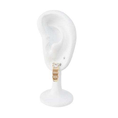 18k Gold Earrings Gift idea: Beautiful Gift for Mom Wife or Sister