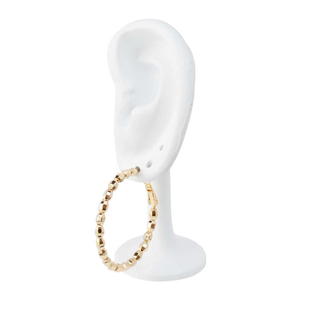 Hoops Gold Plated Earrings Chic Jewelry for Daily Wear