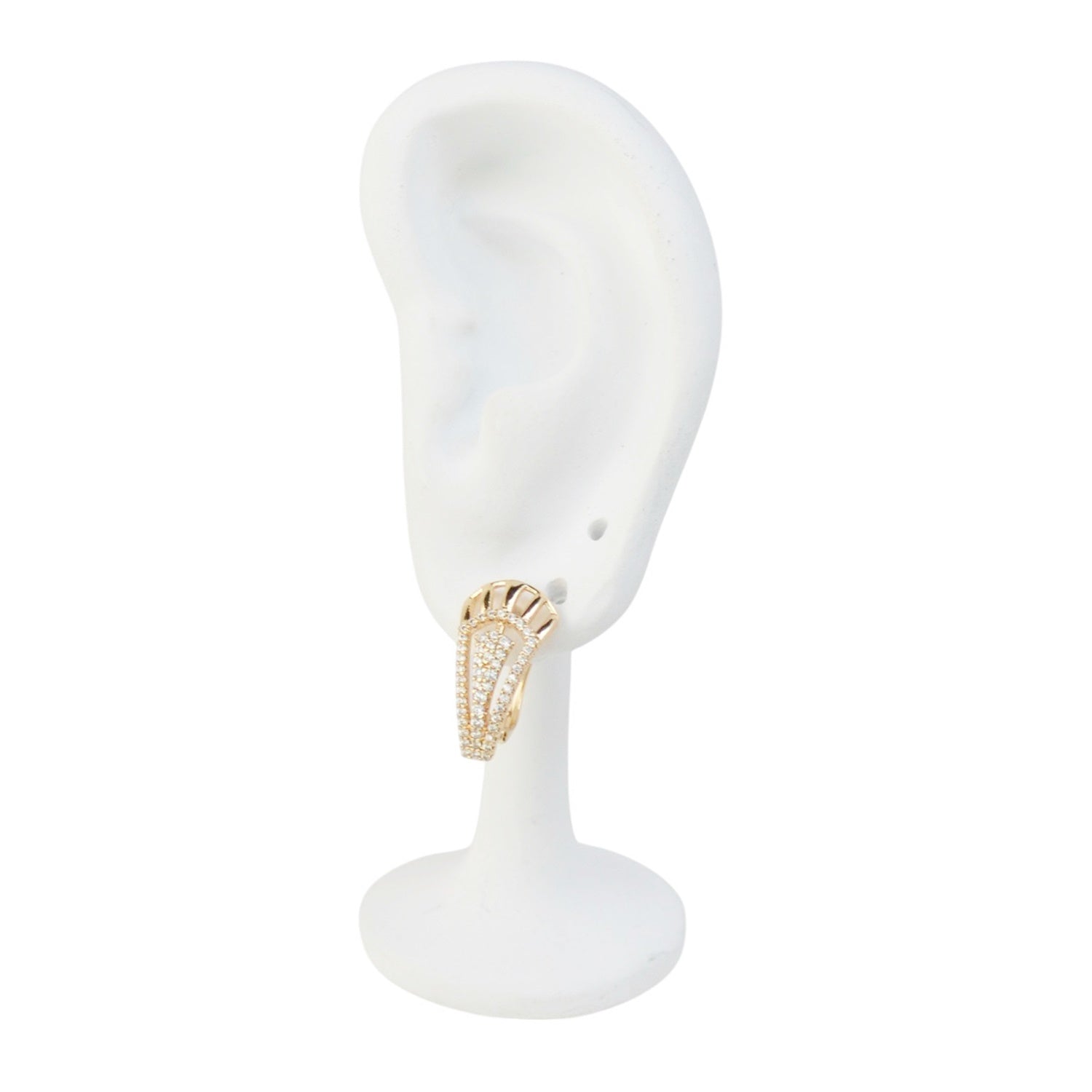 18k Gold Plated Earrings Modern Gold Tone Style