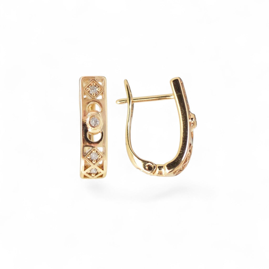 18k Gold Plated Earrings Classic Minimalist Fashion Style