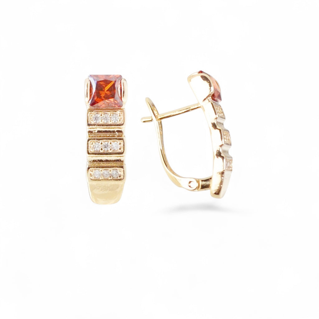 Imitation jewelry: gold plated earrings for women