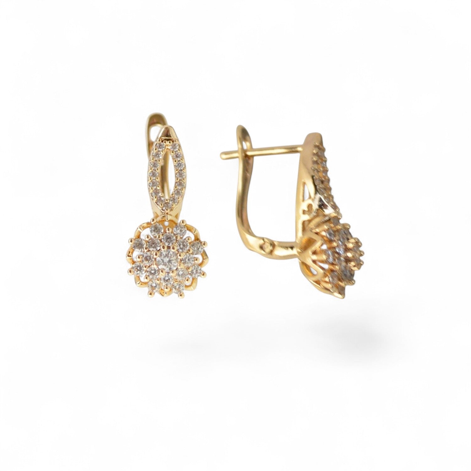 18k Gold Plated Earrings Chic Gold Tone Earrings