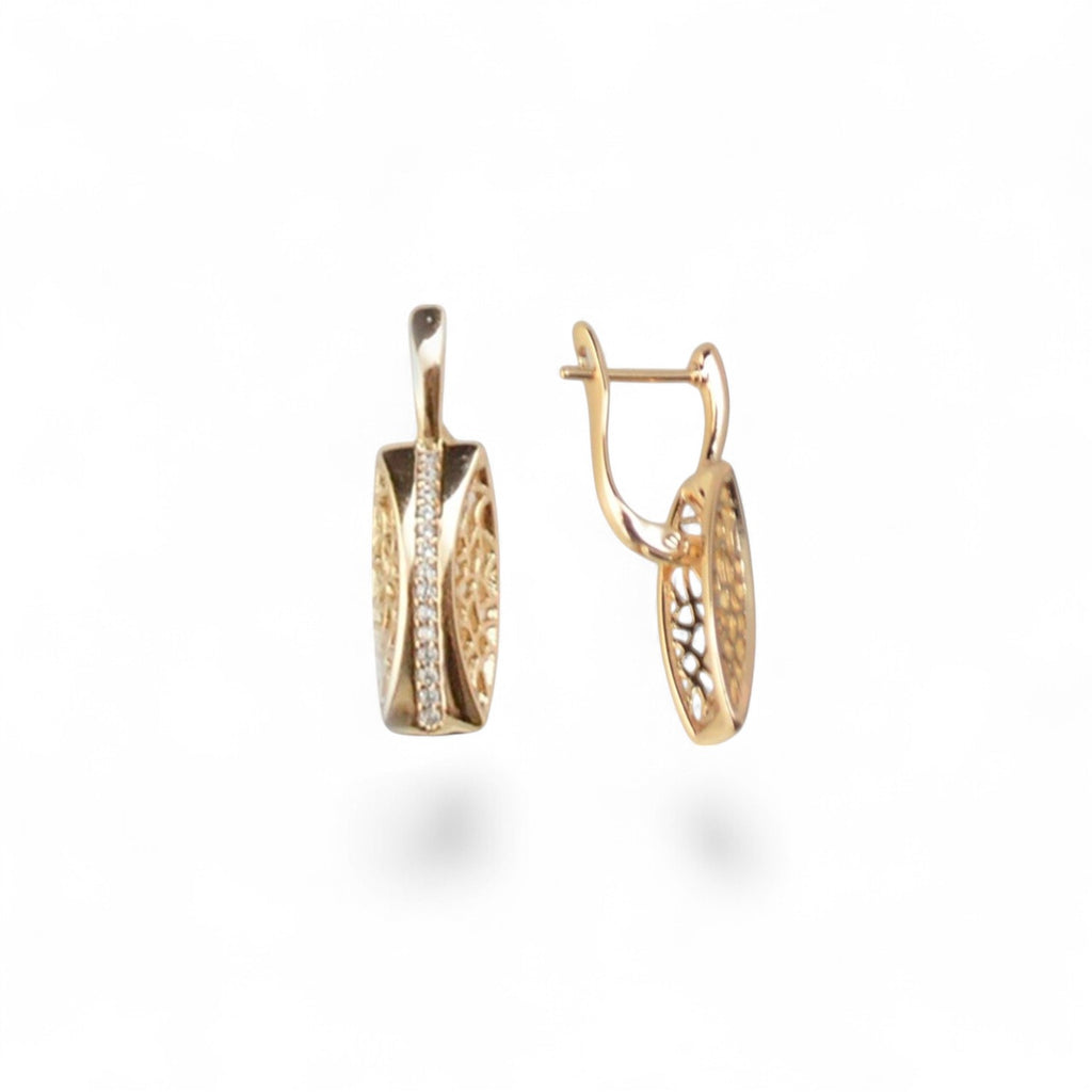 18k Gold Plated Earrings Elegant Gold Jewelry Gift