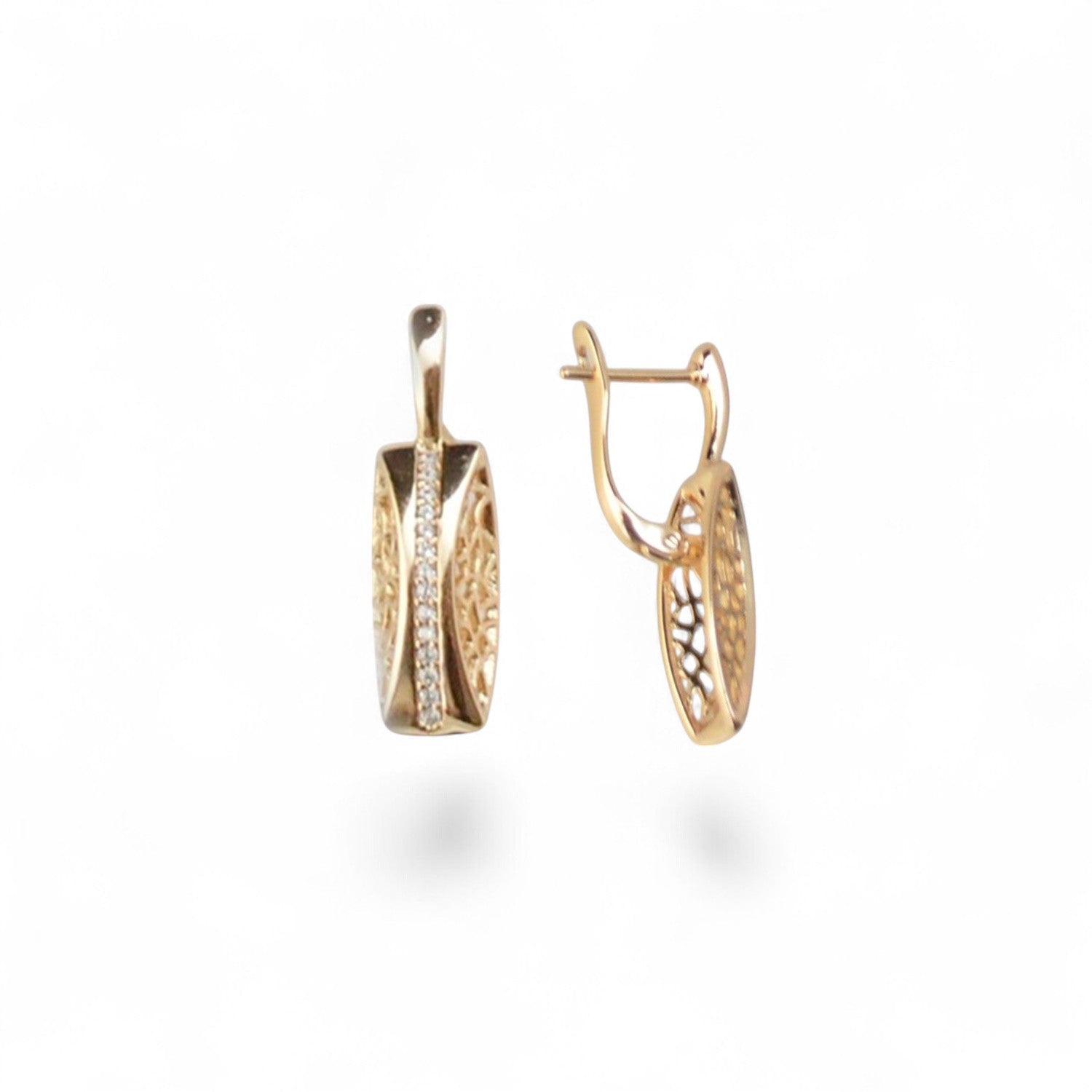 18k Gold Plated Earrings Elegant Gold Jewelry Gift