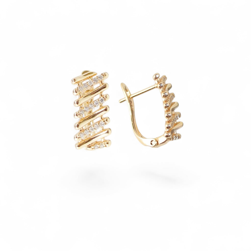 18k Gold Plated Earrings Elegant Bridal Jewelry