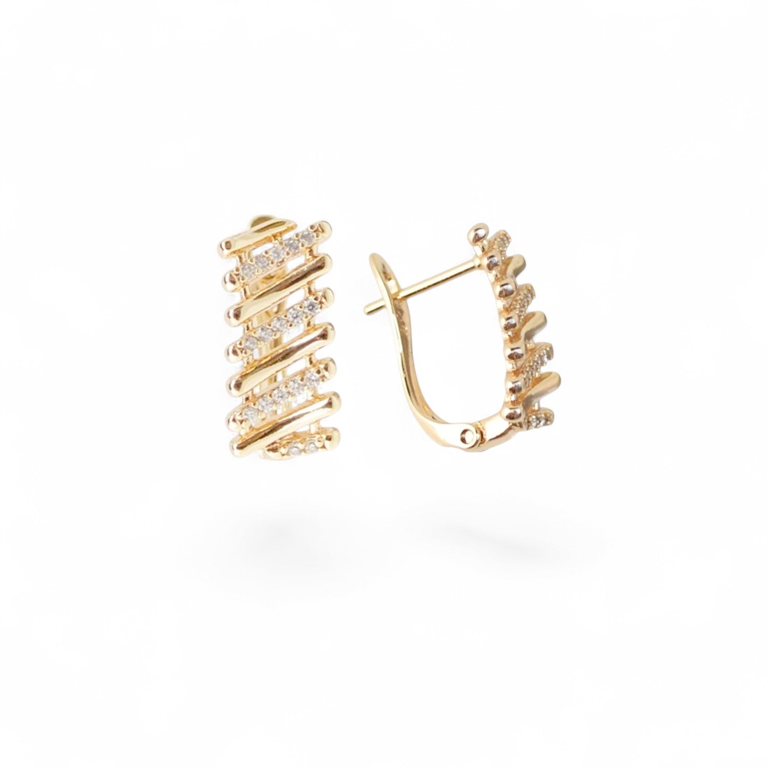 18k Gold Plated Earrings Elegant Bridal Jewelry
