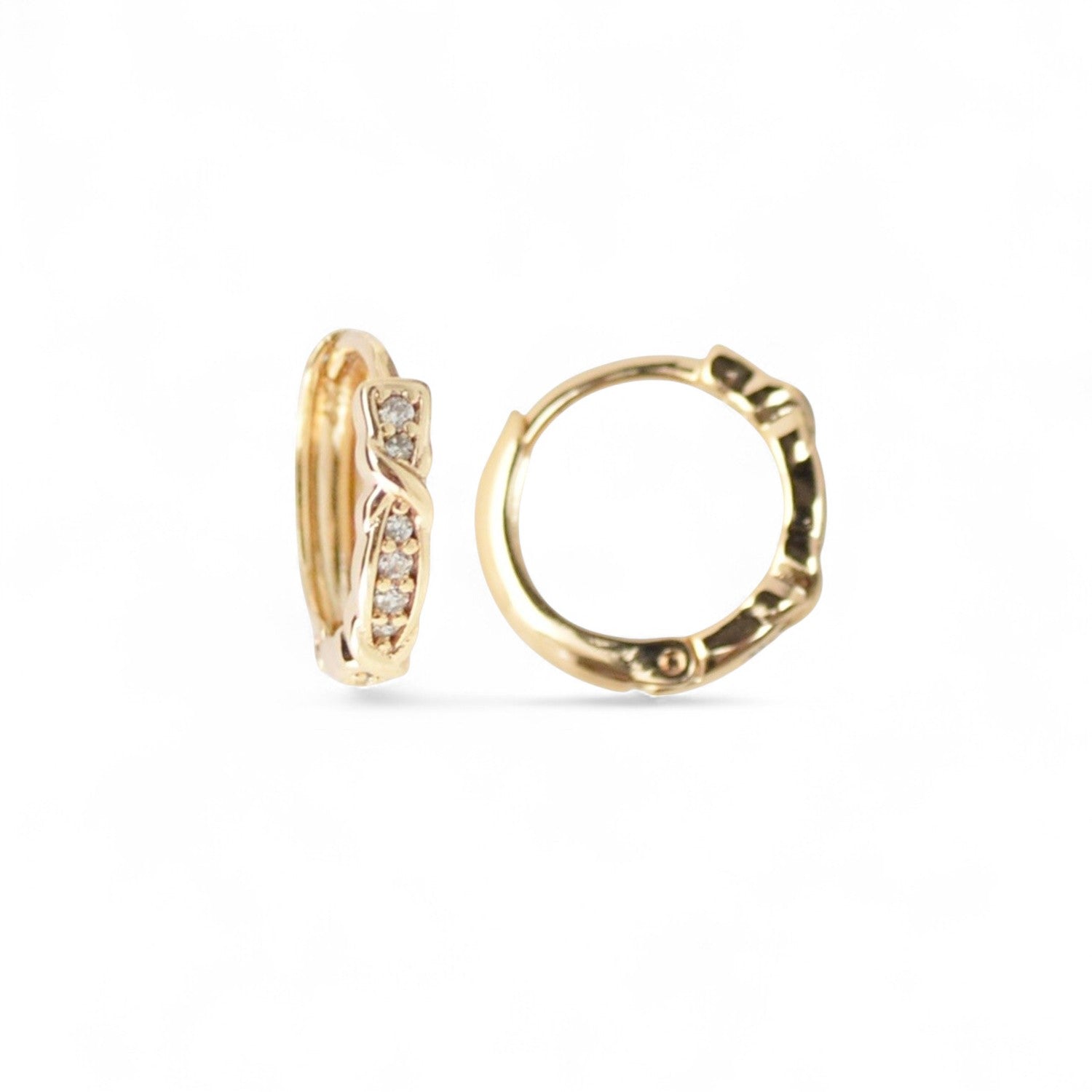 18K gold earrings: Jewelry imitation for women gift idea