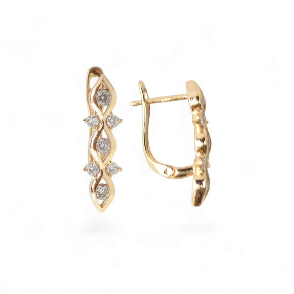 18k Gold Plated Earrings Minimalist Elegant Design