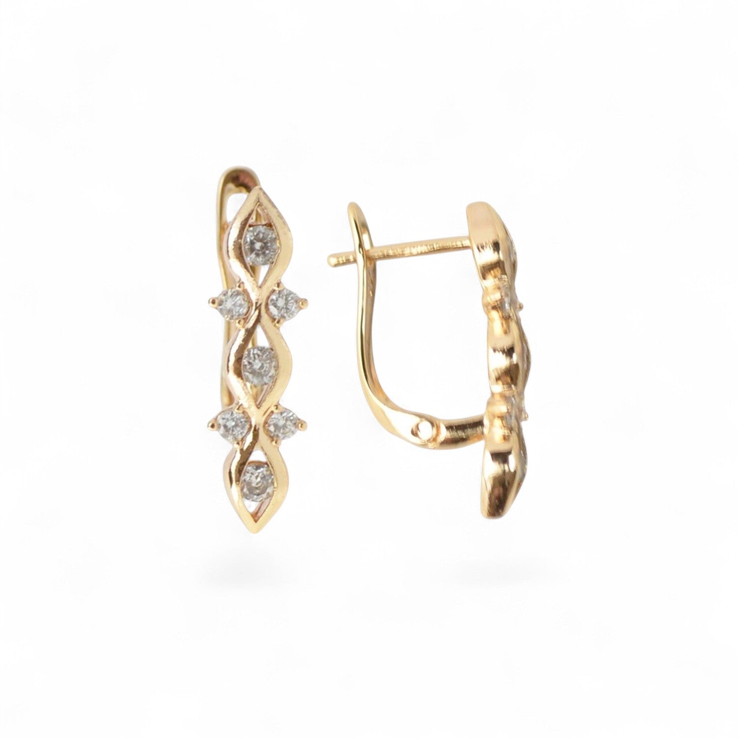 18k Gold Plated Earrings Minimalist Elegant Design
