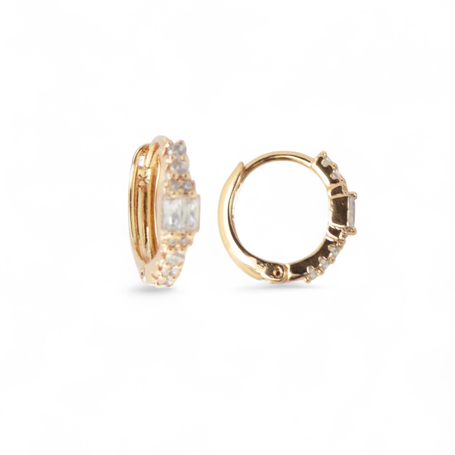 Hoops Earrings or 18k Gold Plated Earrings Statement Jewelry