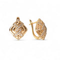 18k Gold Plated Earrings Classic Jewelry with Elegant Finish