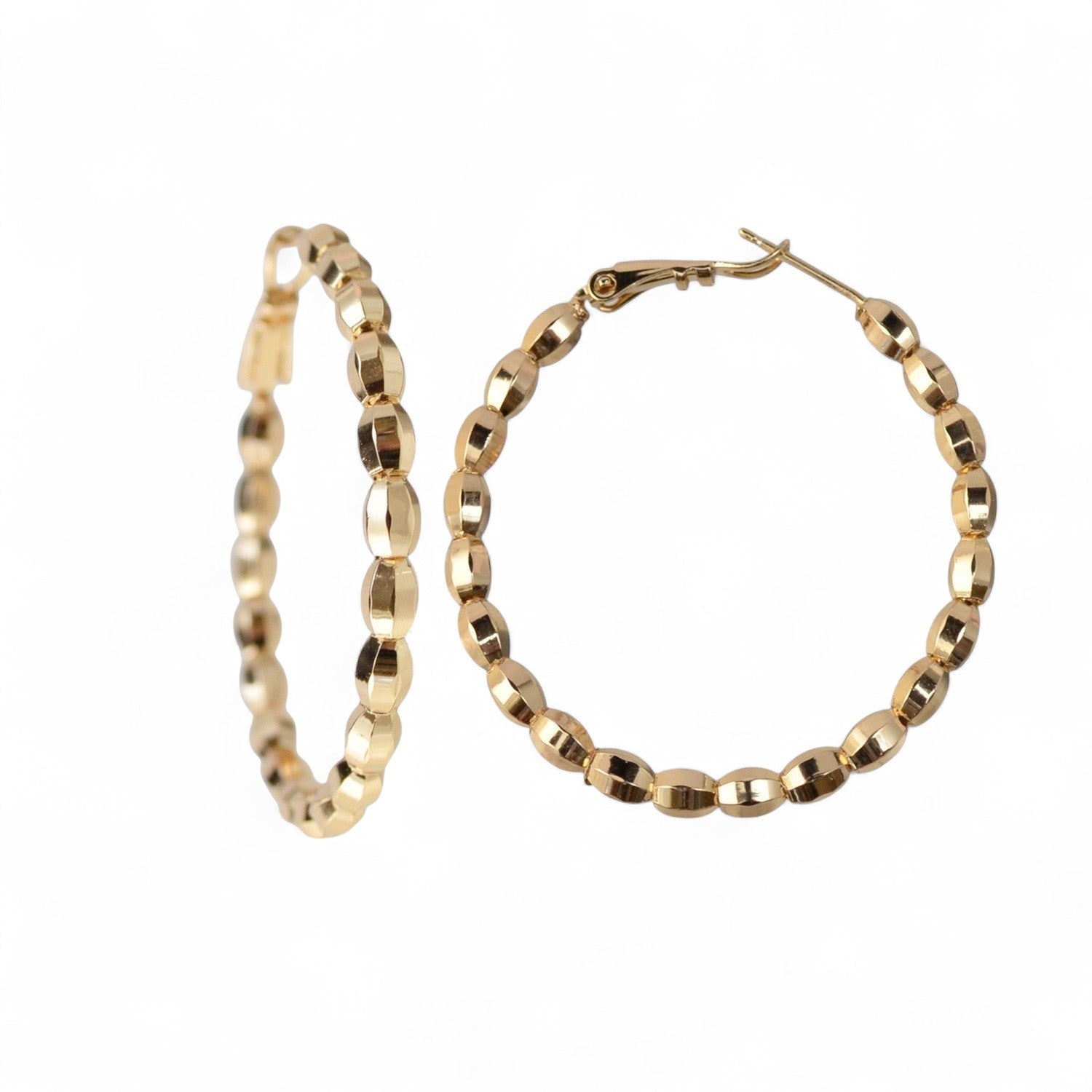 Hoops Gold Plated Earrings Chic Jewelry for Daily Wear