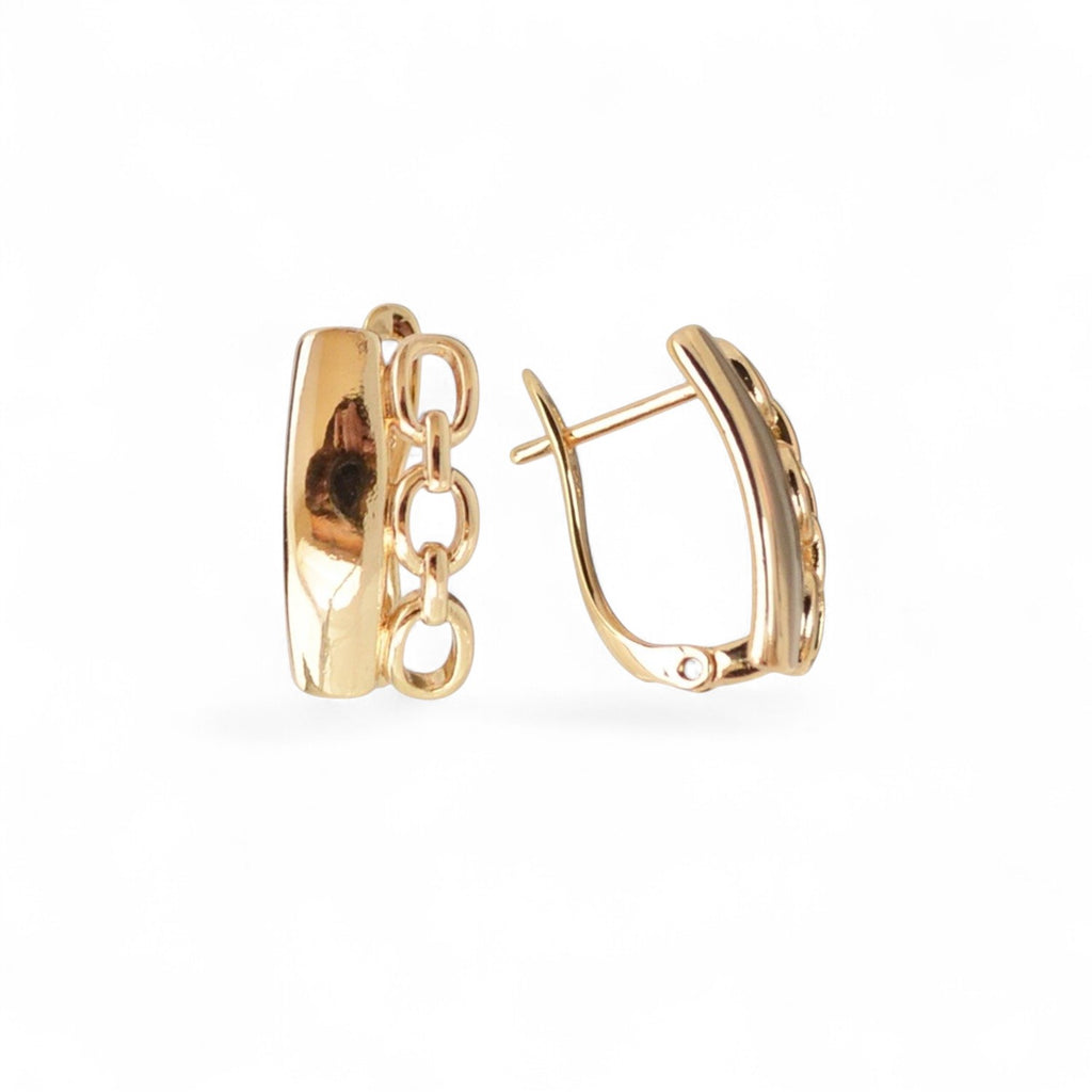 18k Gold Plated Earrings Elegant Gold Tone Jewelry