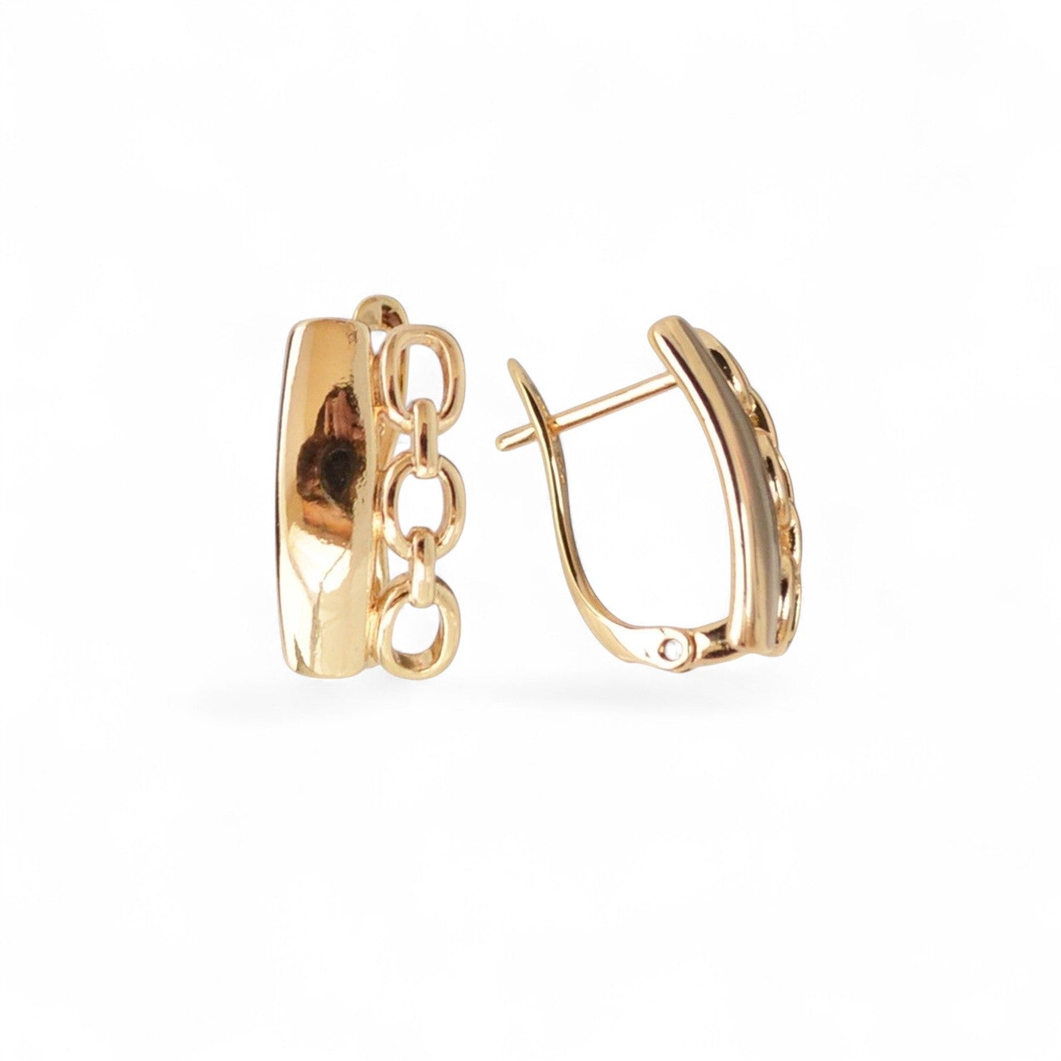 18k Gold Plated Earrings Elegant Gold Tone Jewelry