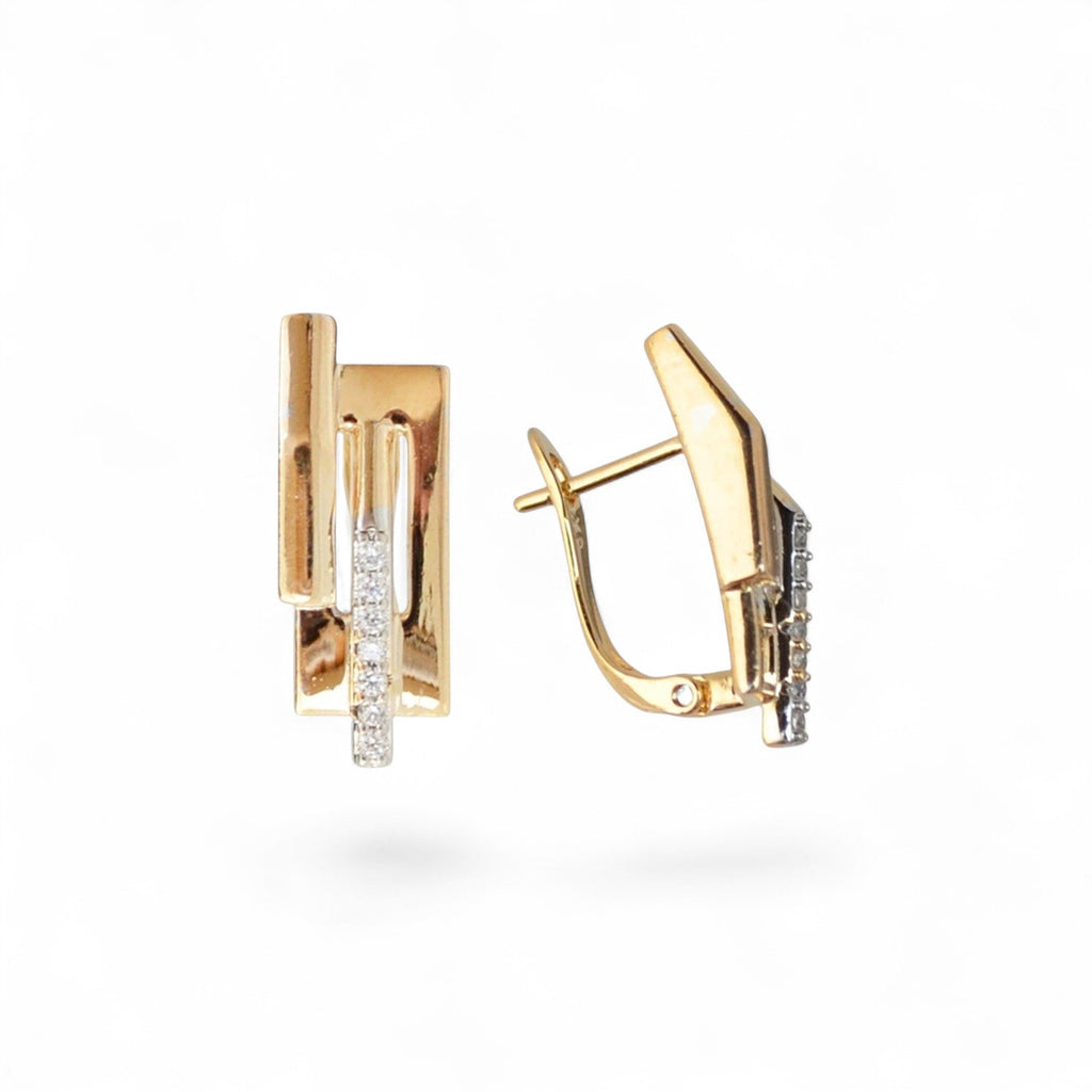 18k Gold Earrings Elegant Daily Accessories: Jewelry gift