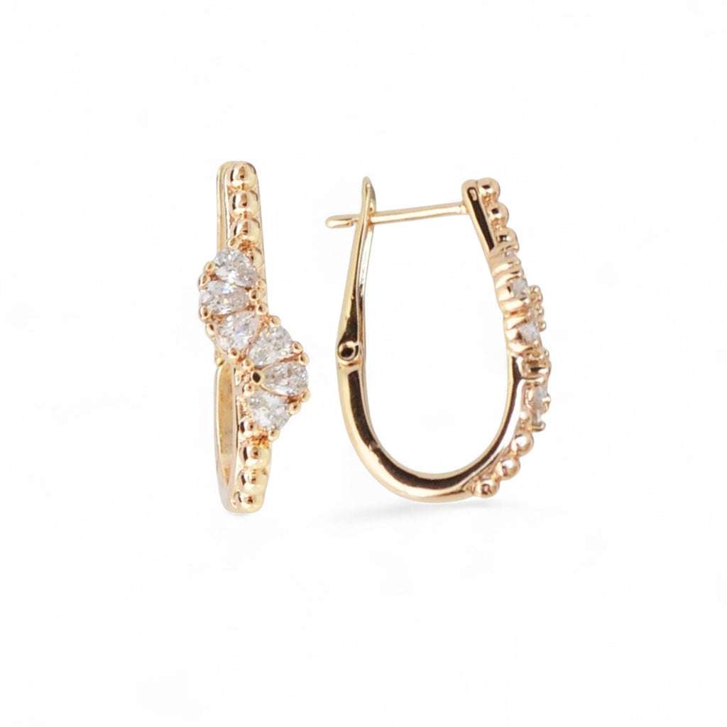 18k Gold Plated Earrings Elegant Women's Jewelry