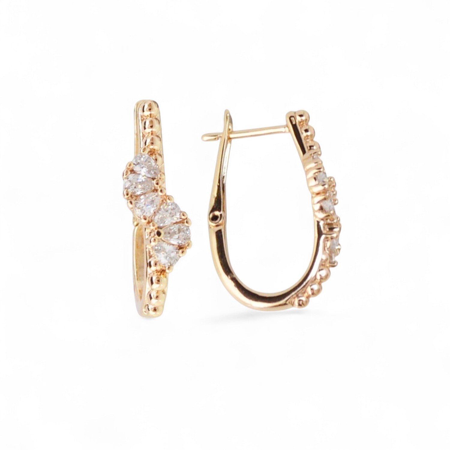 18k Gold Plated Earrings Elegant Women's Jewelry